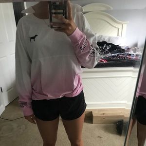 PINK long sleeve varsity shirt